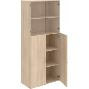 Policová skříň D 5 80 08 – Skříň policová dvéřová 185 × 80 cm - Akát , Akát , USN – Hobis