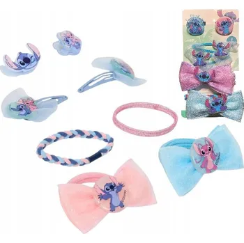 SADA SPONKY a GUMIČKY NA VLASY PRO DÍVKU Stytch 6 ks