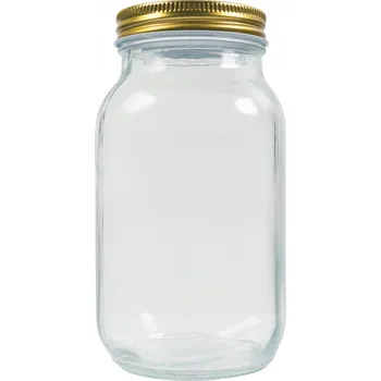 Sklenice Skleněná Zavařovací Sklenice 700 ml se šroubovacím uzávěrem na ovesné vločky, těstoviny, svíčky DIY, koření