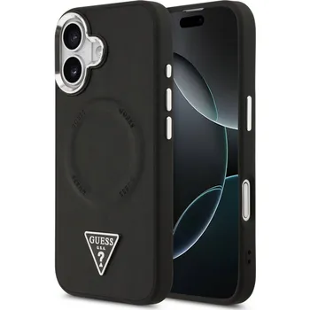 Telefonní příslušenství Zadní kryt Guess PU Leather Triangle Logo MagSafe pro iPhone 17 Black