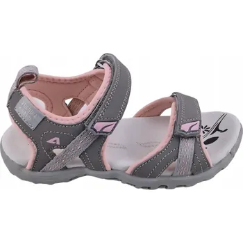 Chlapecké sandály American Club dětské sandály z přírodní kůže šedé, velikost 33