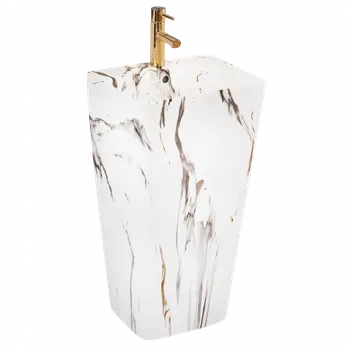 Rea Aris volně stojící keramické umyvadlo, marble, REA-U6906