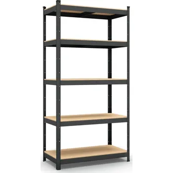 Dílenský regál Kovový regál ECONOMY 200x90x60 5 polic - lakovaný černý