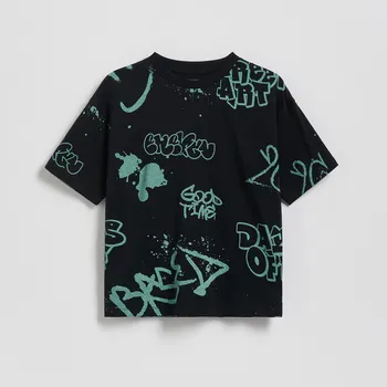 Chlapecké oblečení Reserved - Tričko s potiskem - černý - 920HR-99X - 920HR-99X-U14