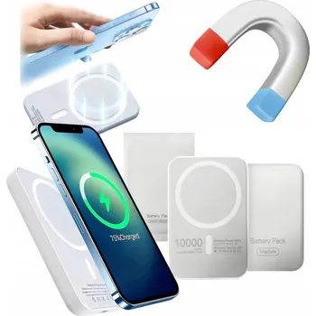 Powerbanka POWERBANK MAGSAFE 10000mAh BEZDRÁTOVÁ MAGNETICKÁ + USB-C KABEL PRO IPHONE