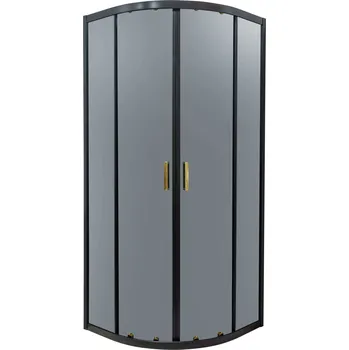 Kerra Tiara čtvrtkruhový sprchový kout, zlaté úchyty Rozměr koutu: 90x90cm, 10449_90X