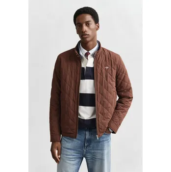 Pánská bunda BUNDA GANT QUILTED WINDCHEATER MAHOGANY BROWN