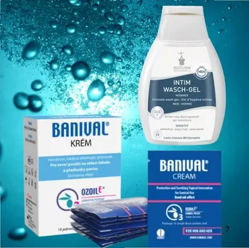 Intimní hygienický prostředek Pánská sada péče – Banival + mycí gel
