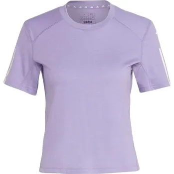 Dámské tričko Dámské zkrácené tričko adidas TRAIN ESSENTIALS TEE S Fialová, Bílá