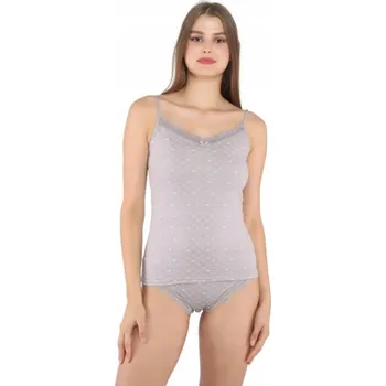 Dámské pyžamo ALMINA Pyžamo ŠEDÉ - tričko + kraťasy, vel. XL