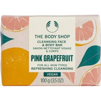 Tělová kosmetika The Body Shop Pink Grapefruit Cleansing Face & Body Bar - Tuhé mýdlo na obličej a tělo 100 g