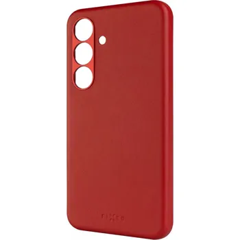 Pouzdro na mobilní telefon Kožený zadní kryt FIXED MagLeather s podporou MagSafe pro Samsung Galaxy S25, červený