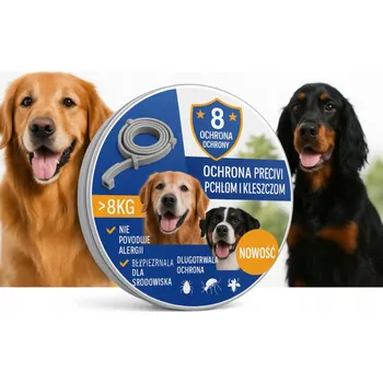 Antiparazitikum pro psa Hypoalergenní obojek pro velké psy proti blechám a klíšťatům – 8 měsíců