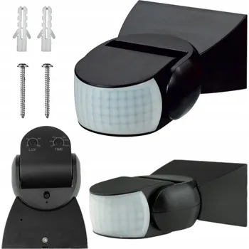 Pohybové čidlo Eco Light PIR senzor pohybu CP-5C černý EC20327