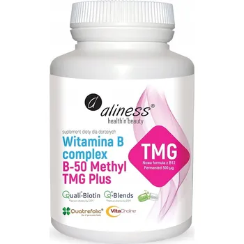Doplněk stravy Aliness Vitamin B Complex B-50 Methyl TMG 100 kapslí