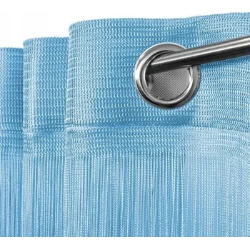 Záclona ZÁCLONY ŠPAGETY ZÁCLONA ZÁVĚS S KOLEČKY 270X280 MODRÁ