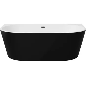 Vana Besco Vica New B&W volně stojící vana se štěrbinovým přepadem, mat Délka vany: 150cm, WAS-15VNB