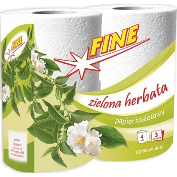 Toaletní papír Toaletní papír Fine 3 vrstvý 4 ks zelený čaj