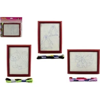 Vyšívací vzor Vyšívání obdélníkový rámeček/3 příze