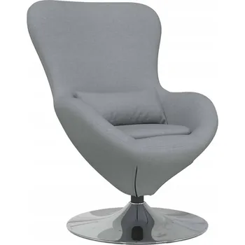 Křeslo Vajíčkové křeslo Světle šedá 63 x 73 x 90 cm textil