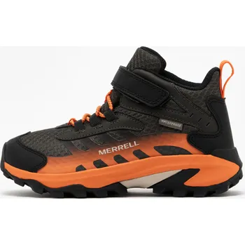 Dětská treková obuv MERRELL Dětské turistické nepromokavé kotníkové boty Moab Speed 2 vel. 29–38 29 ORANŽOVÁ|ČERNÁ