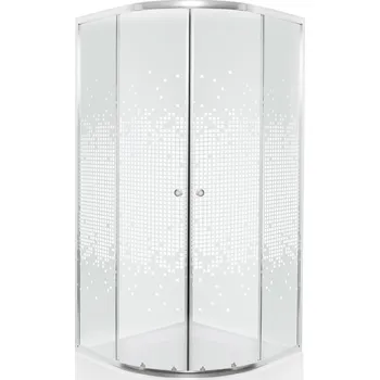 Kerra Pixel White čtvrtkruhový sprchový kout s vaničkou Rozměr koutu: 90x90cm, 13229_90X