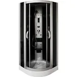 Aplomo Lori black masážní sprchový box Rozměr koutu: 80x80cm, MO-060898BL