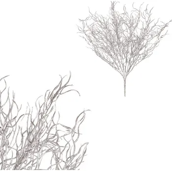 Autronic Drátovec - umělá větev, barva stříbrná, sada 12 ks