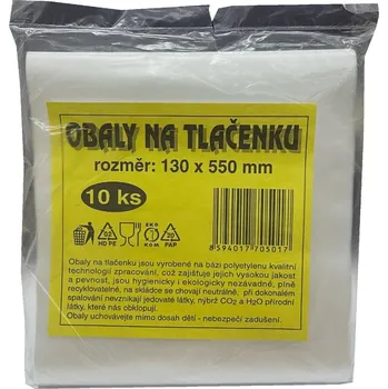 Obaly na tlačenku 130x550 mm 10 ks