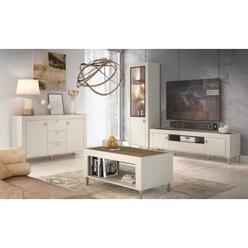 Obývací stěna Obývací sestava Mossa 1 - dub whiskey + cashmere