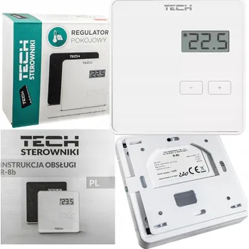 Termostat Bezdrátový pokojový termostat TECH R-8b, bílý