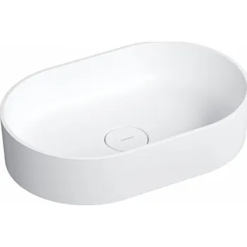 Aplomo Ovo M+ umyvadlo na desku z kompozitu, bílý mat, OVOUNBM