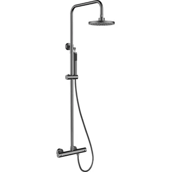 Sprchový panel Besco Decco Illusion sprchový set termostatický, grafit, BP-DIT-GR