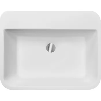 Besco Assos S-Line umyvadlo na desku, litý mramor, UMD-AP-NB