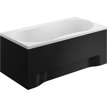 Polimat Gracie krycí panel čelní + boční, černý Délka vany: 150cm, 10281_150