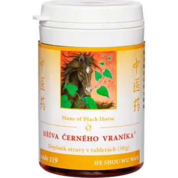 Přírodní produkt TCM Herbs HŘÍVA ČERNÉHO VRANÍKA (119) 100tablet