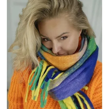 Šála Agrafka šála vícebarevná 200 cm - žena