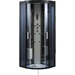 Aplomo Lucy black parní masážní sprchový box Rozměr koutu: 90x90cm, MO-0513BSBL
