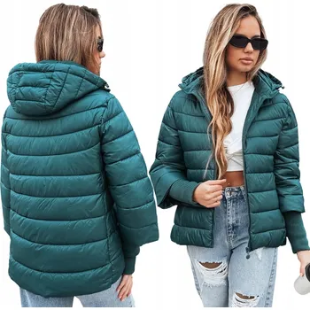 Dámský kabát DStreet dámská prošívaná bunda s kapucí TY5378 velikost L