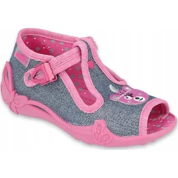 Chlapecké bačkory Befado dětské papuče na suchý zip modré, velikost 25