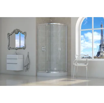 Aplomo Stylio One čtvrtkruhový sprchový kout Rozměr koutu: 80x80cm, BK501RT