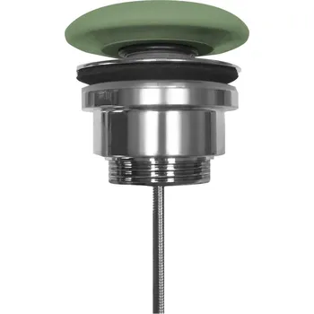 Kerasan Umyvadlová výpust 5/4“, click-clack, velká zátka, 5-65mm, keramika, verde mat 923311