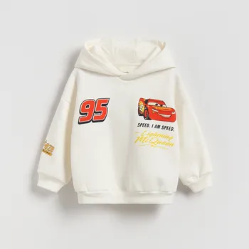 Chlapecká mikina Reserved - Mikina Cars - krémová - 662HR-01X - 662HR-01X-110