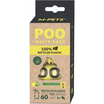 sáček na exkrement M-Pets POO sáčky na exkrementy z recyklovaného plastu citronové 60 ks
