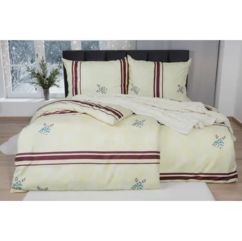 Bytový textil HW LOGISTIC s.r.o. BASIC LAGIRI vínové 140 x 200, 70 x 90 cm zip