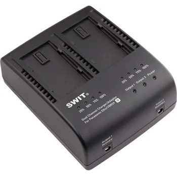 SWIT S-3602D | 2x2A DV charger compatible to Panasonic VBD/VBR/CGA series