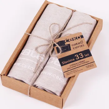 Utěrka CATA Dárkové balení utěrka žakárská režná/lněná/bavlněná 50 x 75 cm 2 ks
