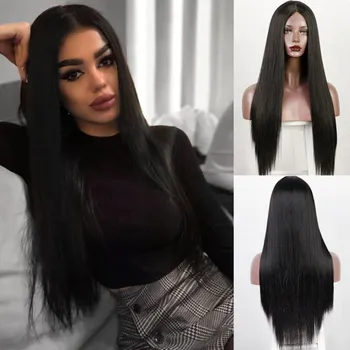 Paruka Černá paruka Zuri se síťkou (lace front)