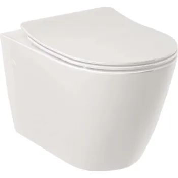 Kludi Resa R - Závěsné WC, Rimless, Spiralflush, lesklá bílá 23WCW0243