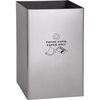 Odpadkový koš Sanela Nerezové koše - Odpadkový koš 77 l, nerez mat SLZN 49AB